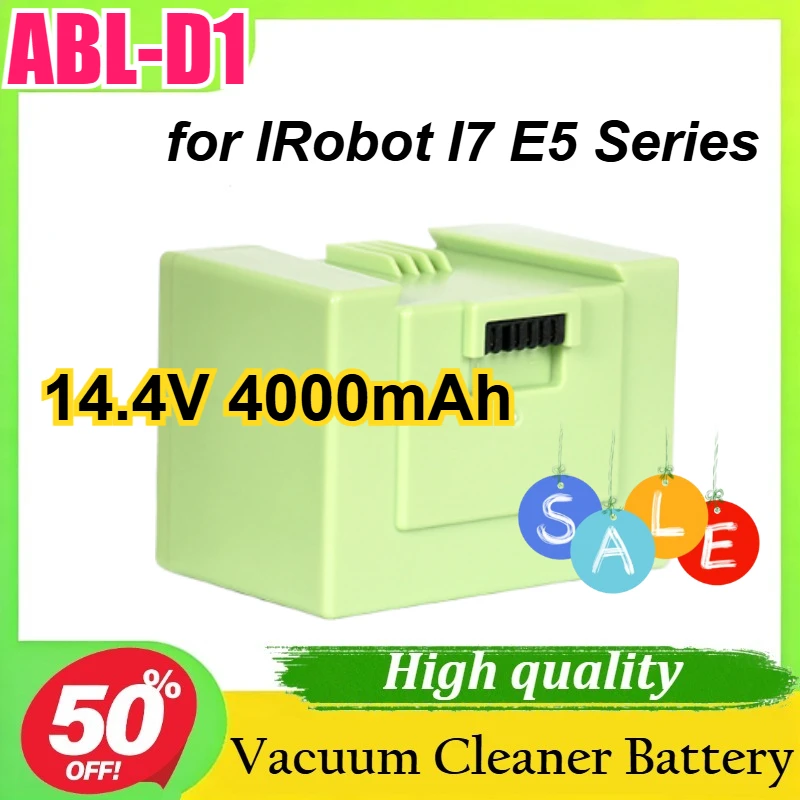 

Аккумулятор ABL-D1 для iRobot Roomba 14.4V 3400mAh, высокая емкость, для пылесосов iRobot серий I7 и E5