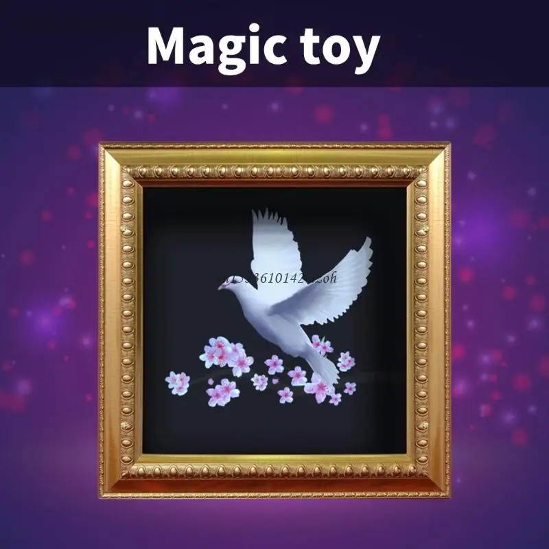 Picture Doves to Real Magics Trick Close Up Props Picture Frame for Beginners Dropship