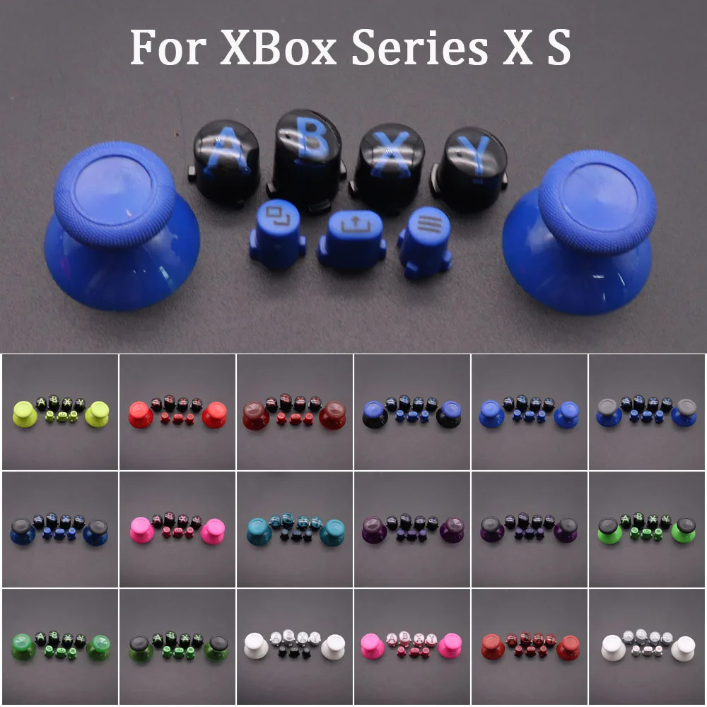 For XBox Series X S Core Controller Thumbsticks Caps ABXY View Menu Share Buttons Mod Kit Replacement Gamepad Repair Parts