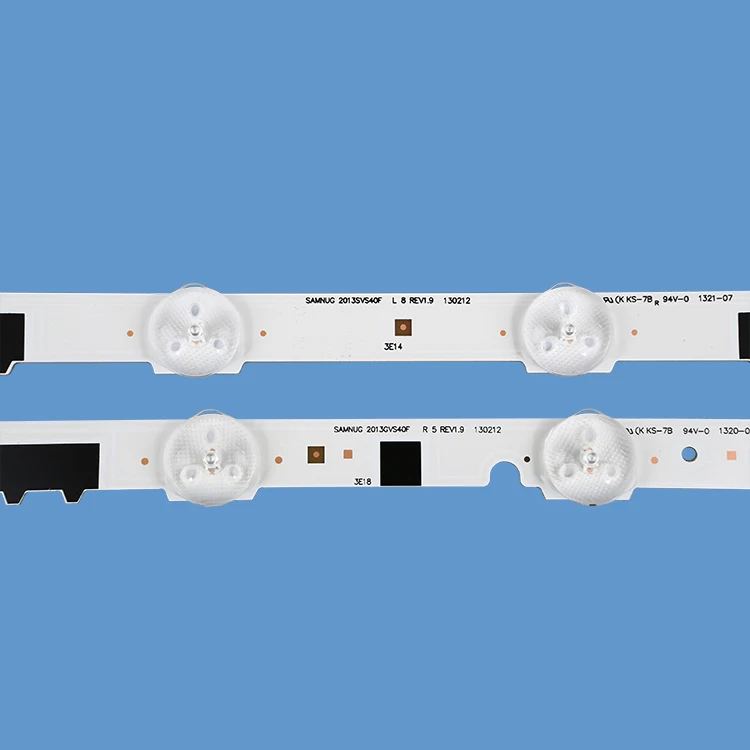 Tiras de retroiluminação LED TV para Samsung, Tiras de retroiluminação de TV, 2013SVS40F, L 8 REV1.9, 130212, UE40F5000, UE40F5700, UE40F6400, 40 pol, 8 + 5, 2013SVS40F