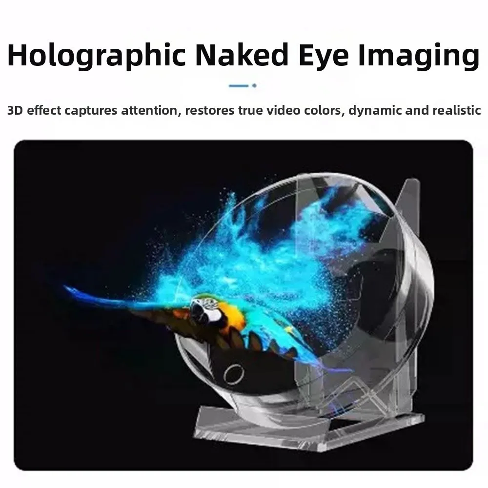 Diameter 12CM 3D Holographic Fan Mini with Remote Control 3D Hologram Projector Music Player Function SD Card Support