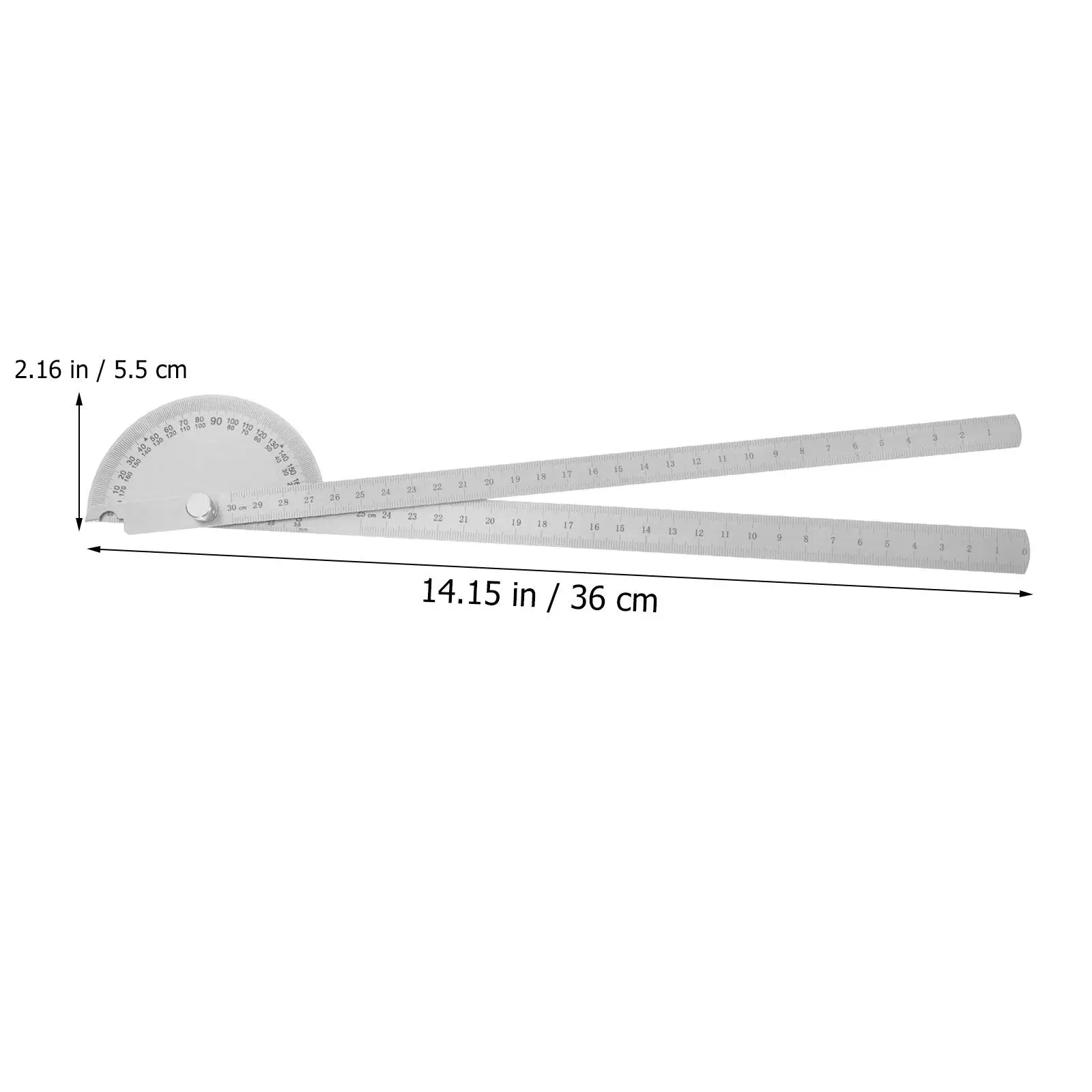 Stainless Steel Swing Arm Protractor Precise Angle Measuring Tool Woodworking Construction Metal Protractor Ruler Carpenter