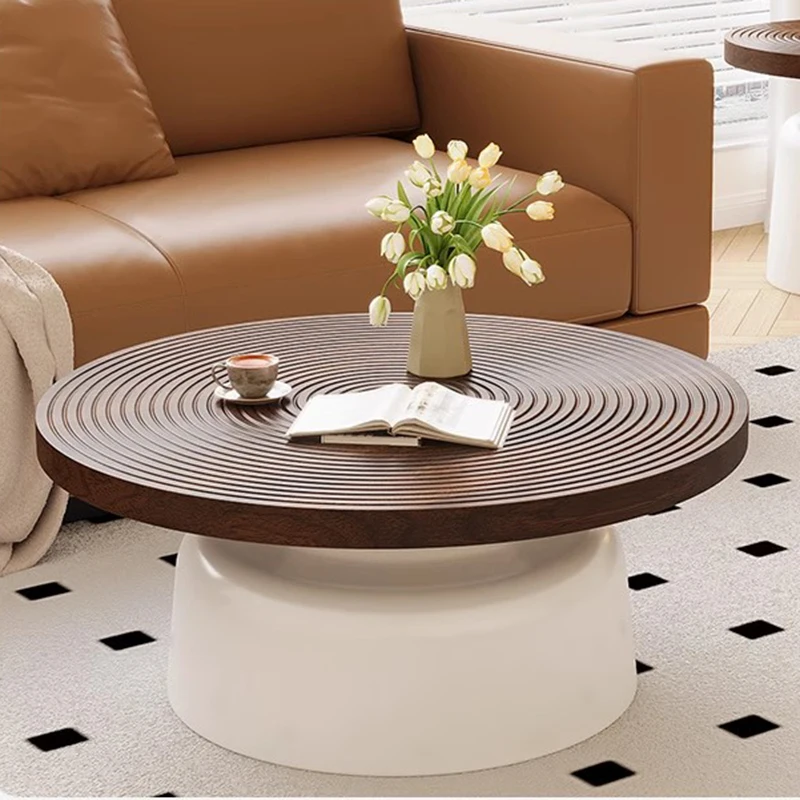 طاولة القهوة الخشبية المصممة الحديثة العتيقة Monimalist الجمالية طاولة جانبية الدائمة مركز Mesas Bajas Lounge Suite الأثاث #2