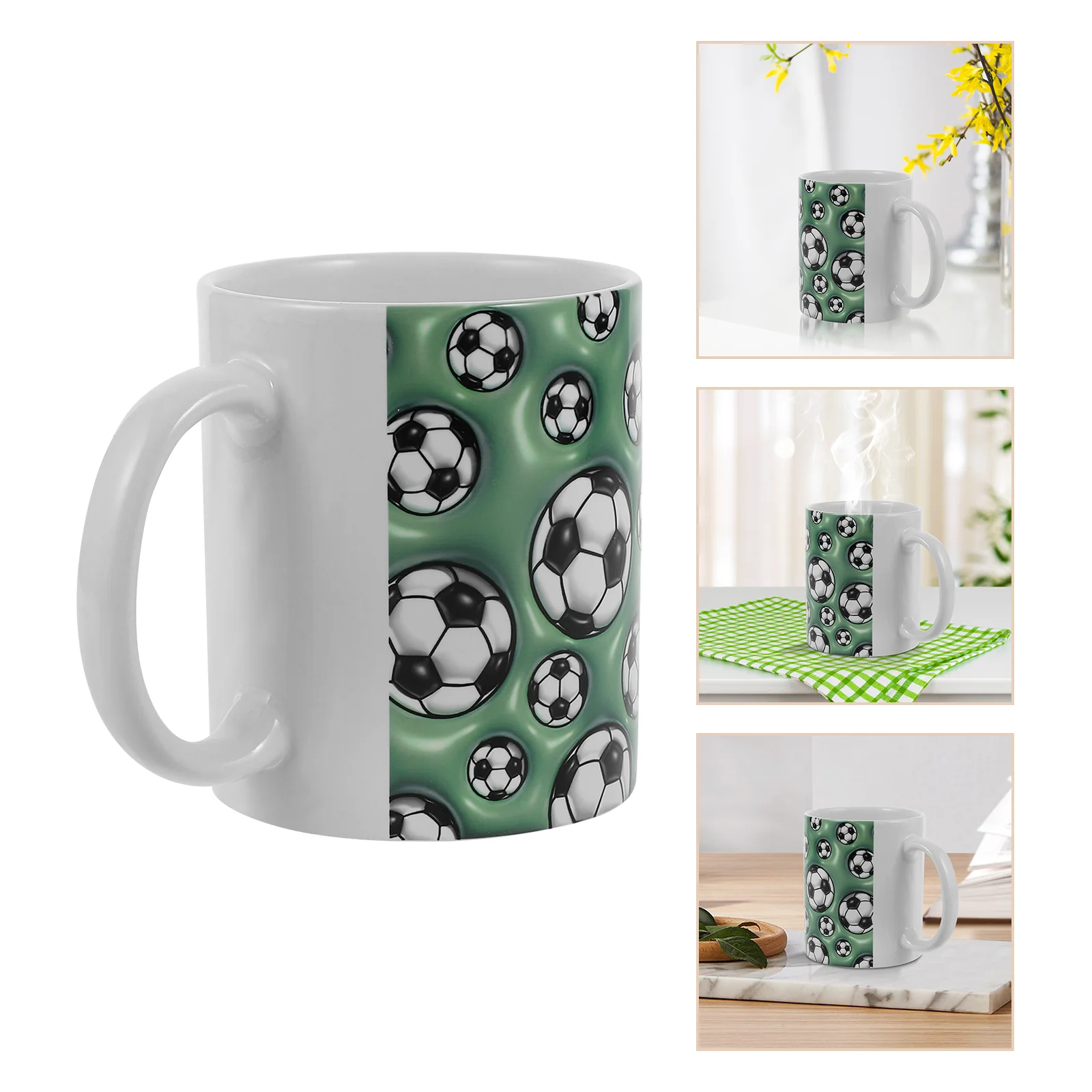 

Ceramic Soccer Ball Coffee Mug Football Cup Coffee Mug Breakfast Cup Ceramic Coffee Mug Office Water Mug Coffee Mug Display