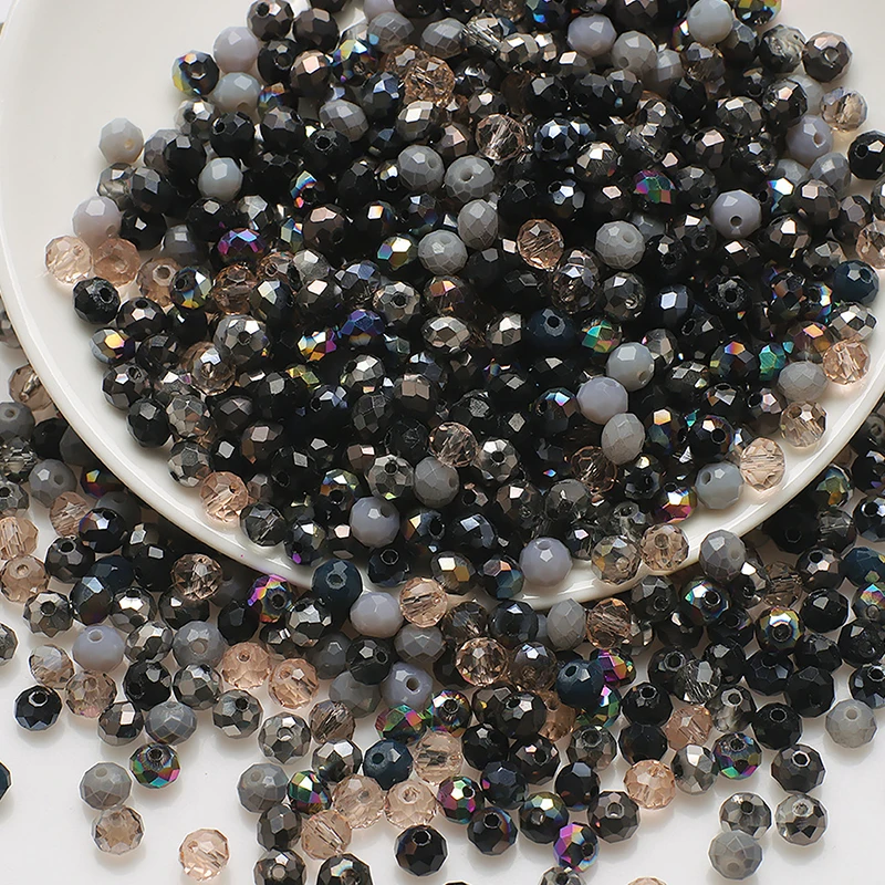 30PCS DIY 10/12MM Rondelle Österreich Facettierte Kristall Glas Perlen Runde Lose Spacer Perlen Für Schmuck Finden