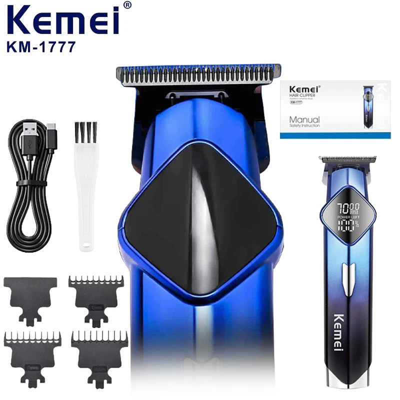 

KM-1777 Styling Hair Clipper Electric Push Clipper Multifunctional LCD Digital Display Electric Hair Clipper Universal Tool