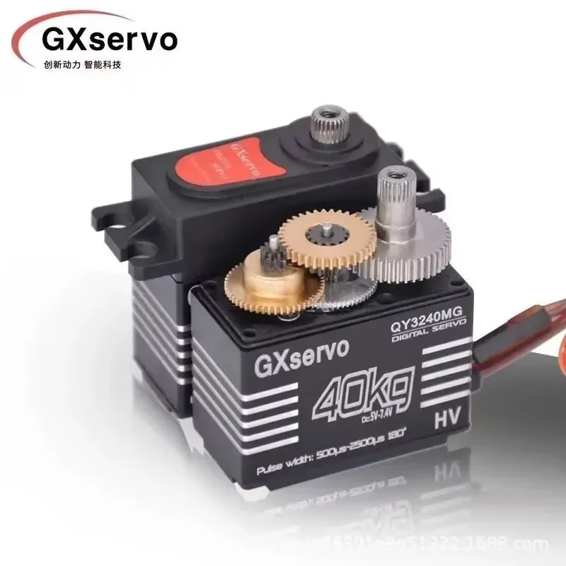 

Hot Selling Gx Meritorious Big Torsion Metal Teeth Digital 40kg Servo Suitable For 1:8/1:10 Climbing Short Cards