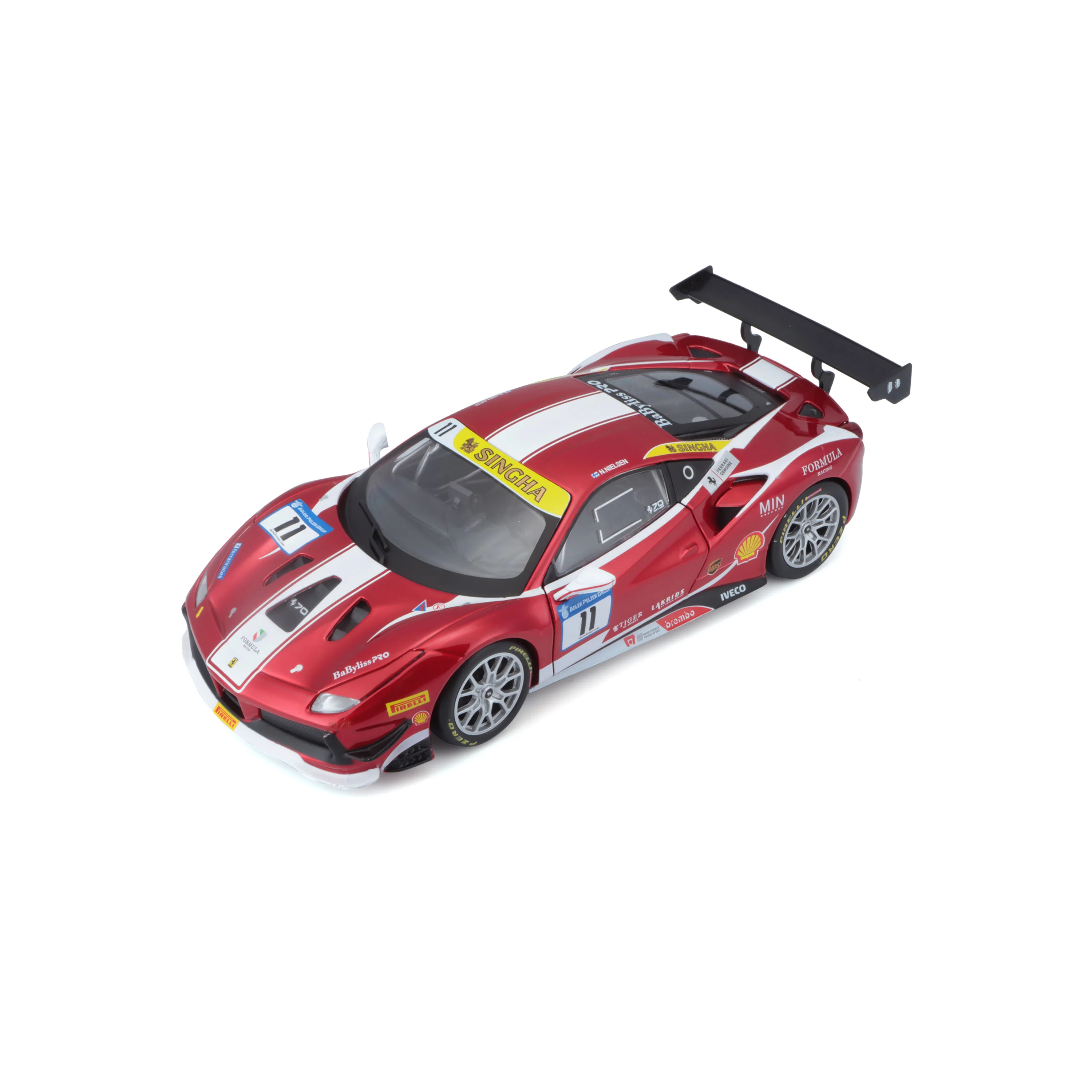 Bburago 1:24  Ferrari 2017 488 CHALLENGE FORMULA RACING Alloy Luxury Vehicle Diecast Cars Model Toy Collection Gift