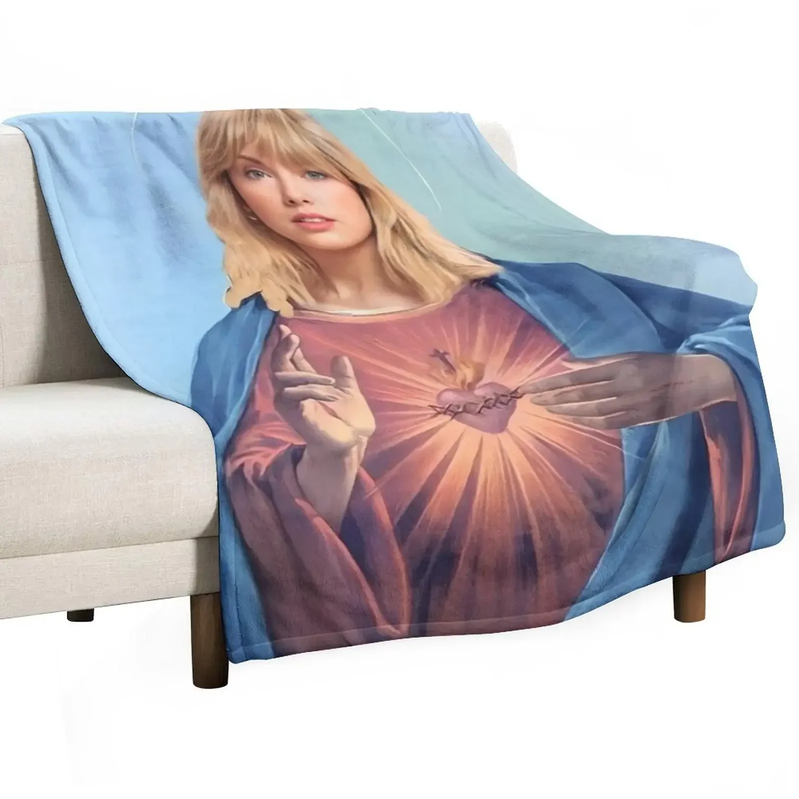 

Swift Jesus Parody LOL Throw Blanket Shaggy Soft Beds Plaid Blankets