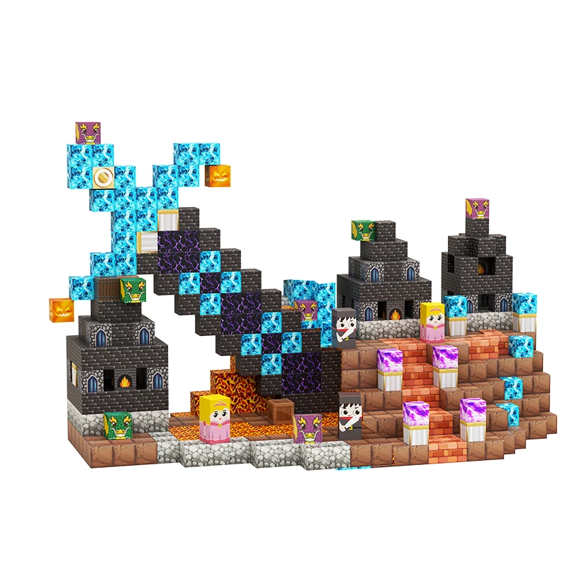 ของเล่นแม่เหล็ก ของเล่นปริศนาสร้างสรรค์พร้อมตัวละคร บล็อกตัวต่อ ABS เหมาะสําหรับการก่อสร้างและการสร้างสรรค์ เหมาะเป็นของขวัญ