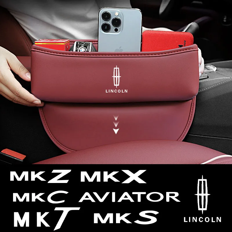 

Car Seat Seam Storage Box Seats Gap Plug Interior Accessories For Lincoln Navigator Continental Nautilus Aviator MKZ MKX MKC MKT