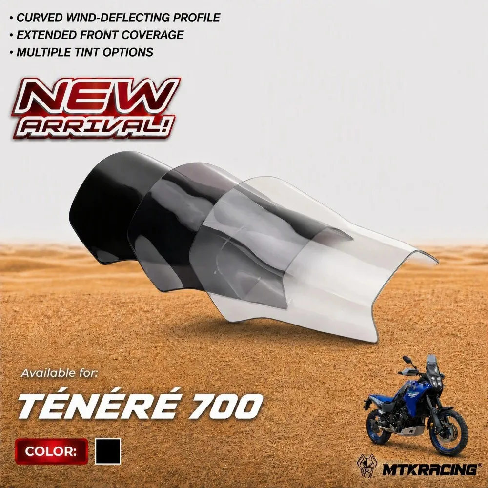 Tenere 700 New Motorcycle Wind Windshield Windscreen Screen Fairing For Yamaha Tenere700 TENERE 700 2021 2022 2023 2024