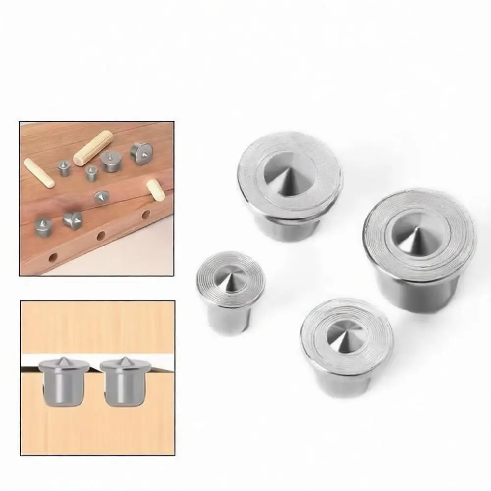 Dowel Center Point Marker Silver Woodworking Pin Cabinet Furniture Alignment Positioning Tool DIY Carpentry Kit