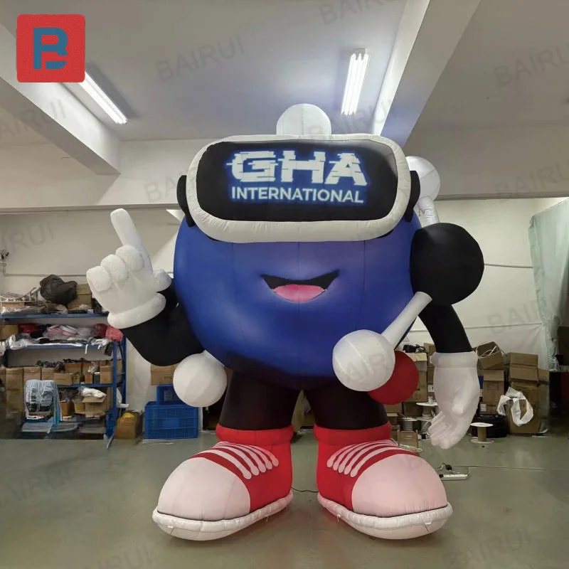 Inflatable robot dolls with blowers, outdoor shopping mall and square activity decoration props