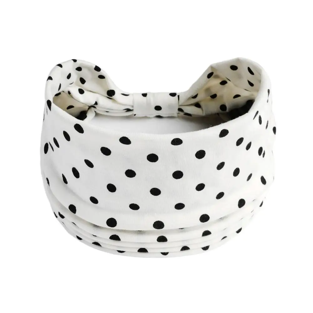 Women Wide Headband African Pattern Pot Dot Women Headwrap Extra Large Elastic Yoga Hair Band for Daily Cosmetic