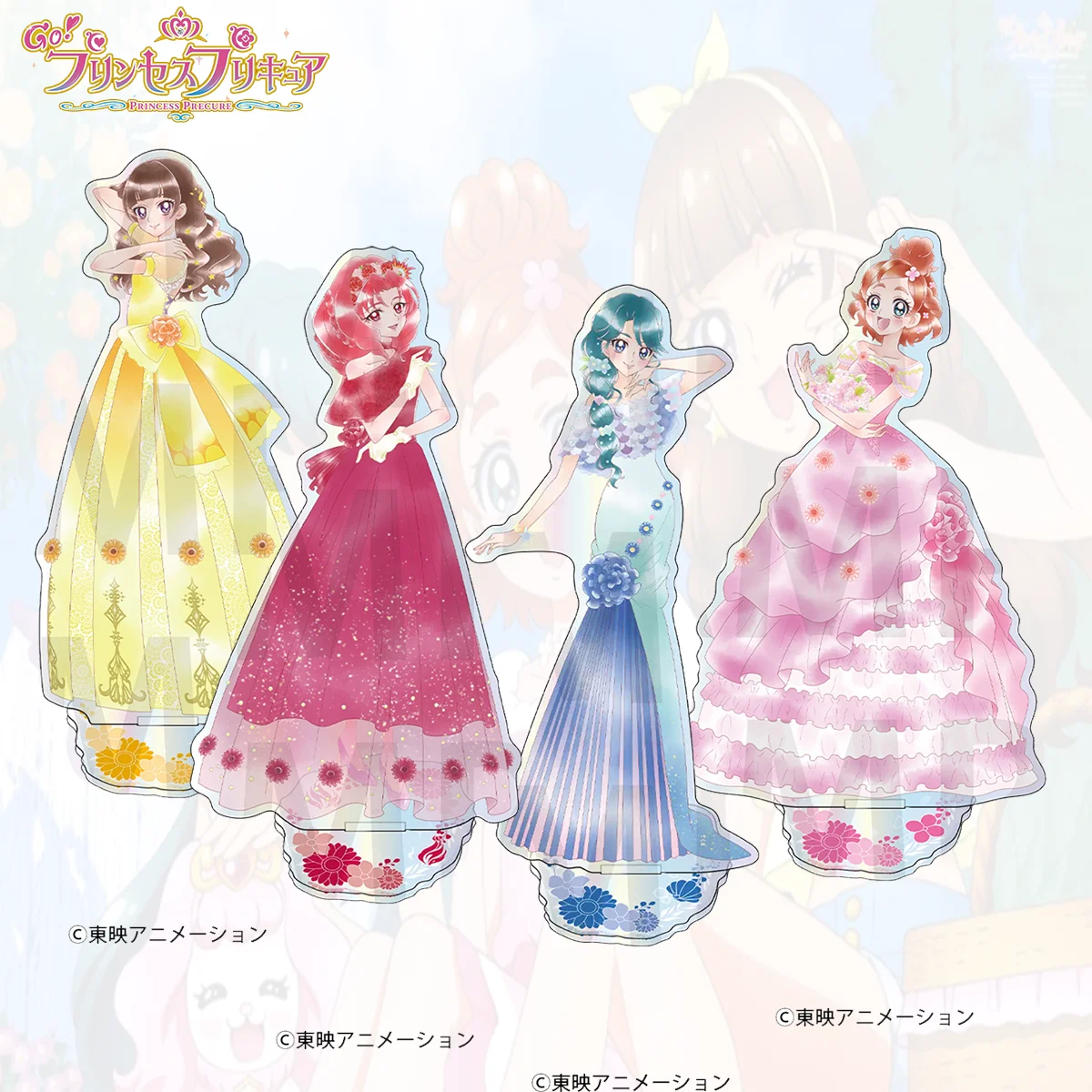 Anime Go! Princess Pretty Cure New 15cm Clear Acrylic Stand, Haruno Haruka,, Office, Study Desk and Collection Display keychain