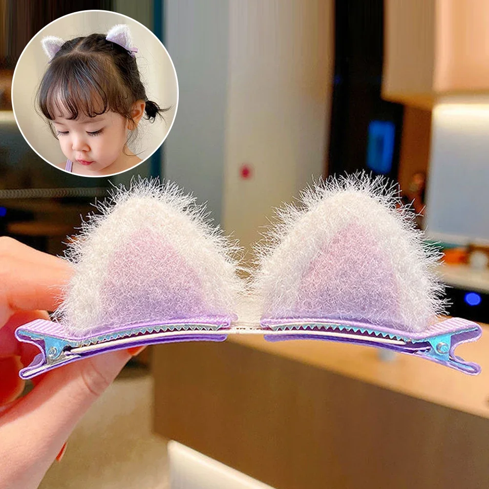 1 Paar Haarclip Kattenoor Kinderen Hoofddeksels Mooie Haarspelden Kids Haaraccessoires Sweet Haarspeldjes Meisjes Fotografie Accessoires