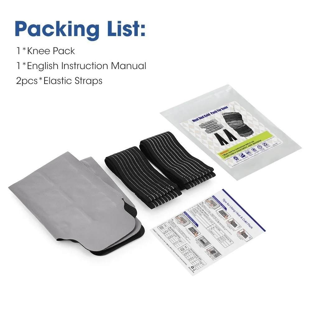 Reusable Knee Ice Pack Wrap Physical Cooling 360° Wrap Design Cold Compress Wrap Self-absorbing Cold Pack Wrap Hot Cold Compress