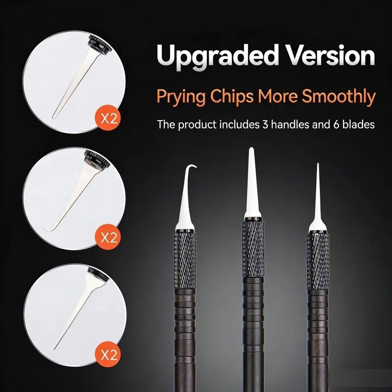 

Premium MYDTO1 Upgraded Pry Bar Set Heavy Duty Professional Non Slip Reticulated Handle Mid Layer Short Circuit Repair Tool Kit