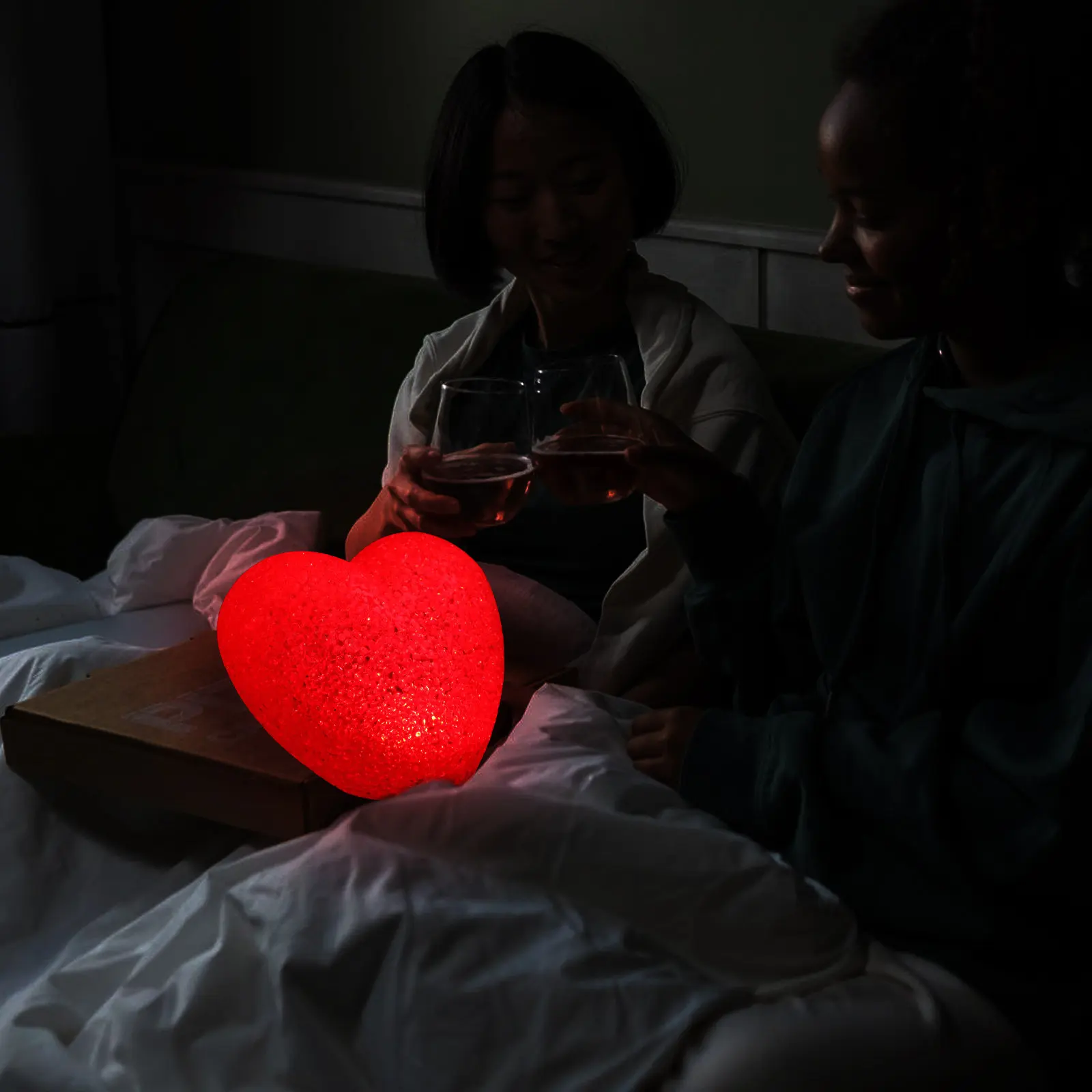 

1 шт. светодиодная лампа в форме сердца, декоративный ночник, романтическая настольная лампа для дома, спальни, акцентный светильник для рабочего стола, декор для дома и рабочего стола