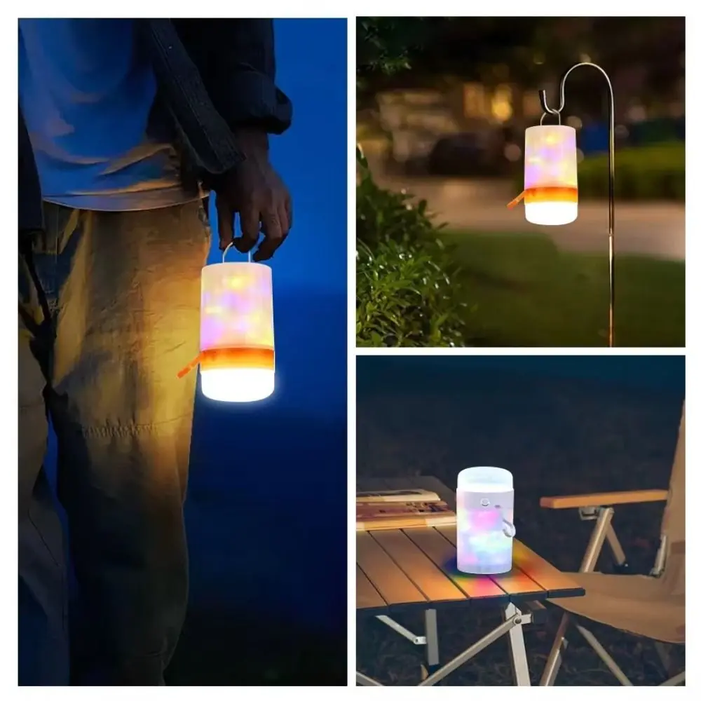 Strip Light Colorful Camping Light Rechargeable Waterproof Atmosphere Light With Hook RGB String Light Room Decor