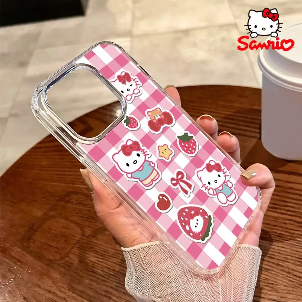 Kitty Katze Handyhülle Iphone 16/15/14/13/12/11/x/xs/xs Max Frau Handyhülle Shell Hello Kitty Kawaii Accessoire Geburtstagsgeschenk