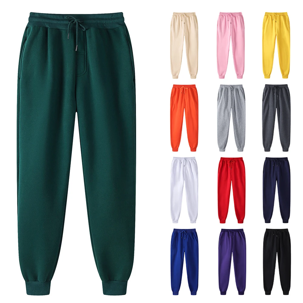 Calças esportivas de lã lisa dos homens atlético wear baggy sweatpants unisex calças esportivas casuais para homem pantalon deportivo hombre