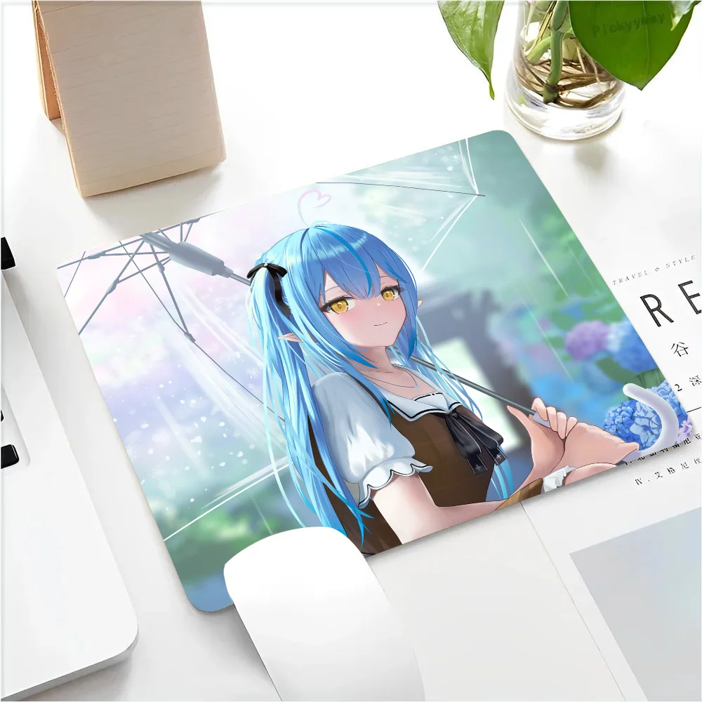 Lamy Yukihana Hololive Girl Anime Mousepad Small LockEdge Mouse Pad For Gamers Computer Desk Pad Anti-slip Rubber