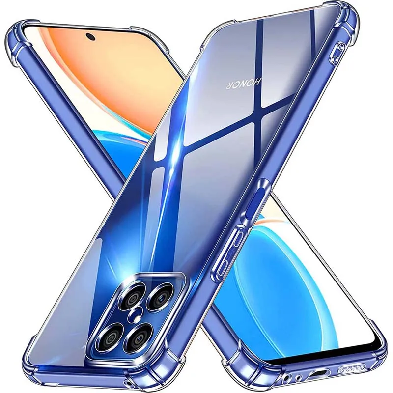 Clear Case For Honor X5 X6 X6S X6A X7 X7A X8 X8A X9 X9A 4G Thick Shockproof Soft Silicone Phone Cover Fundas