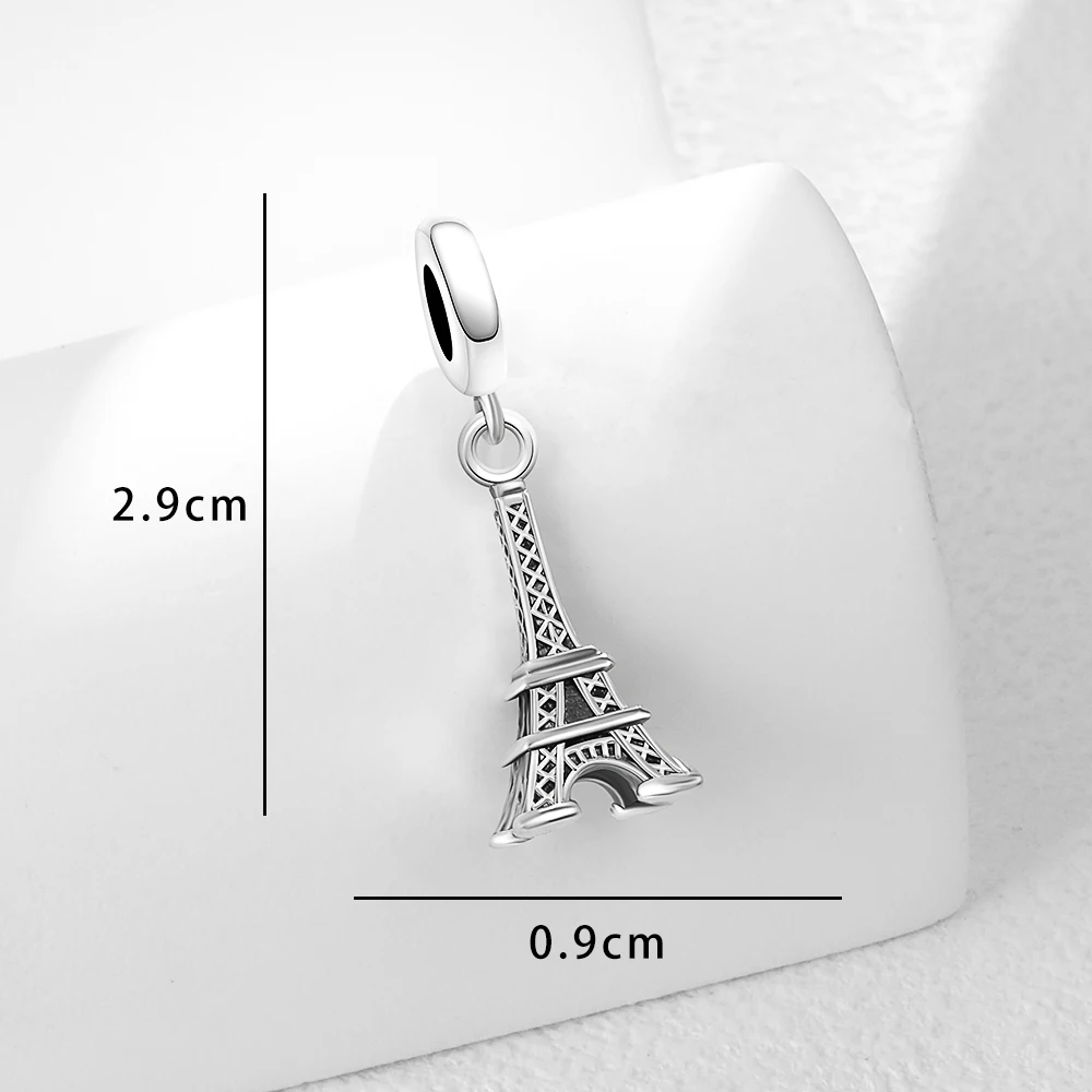 Hot Sale 925 Silver Gate Tower Castle Ship Angel Charm DIY Pendant Fit for Original Bracelets Necklaces Women's Boutique Jewelry