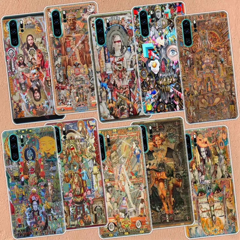 Complex picture digital collage Phone Case For Huawei P50 Pro P40 P30 Lite P20 P10 Coque Mate 10 Lite 20 30 40 Pro Cover Capa Sh