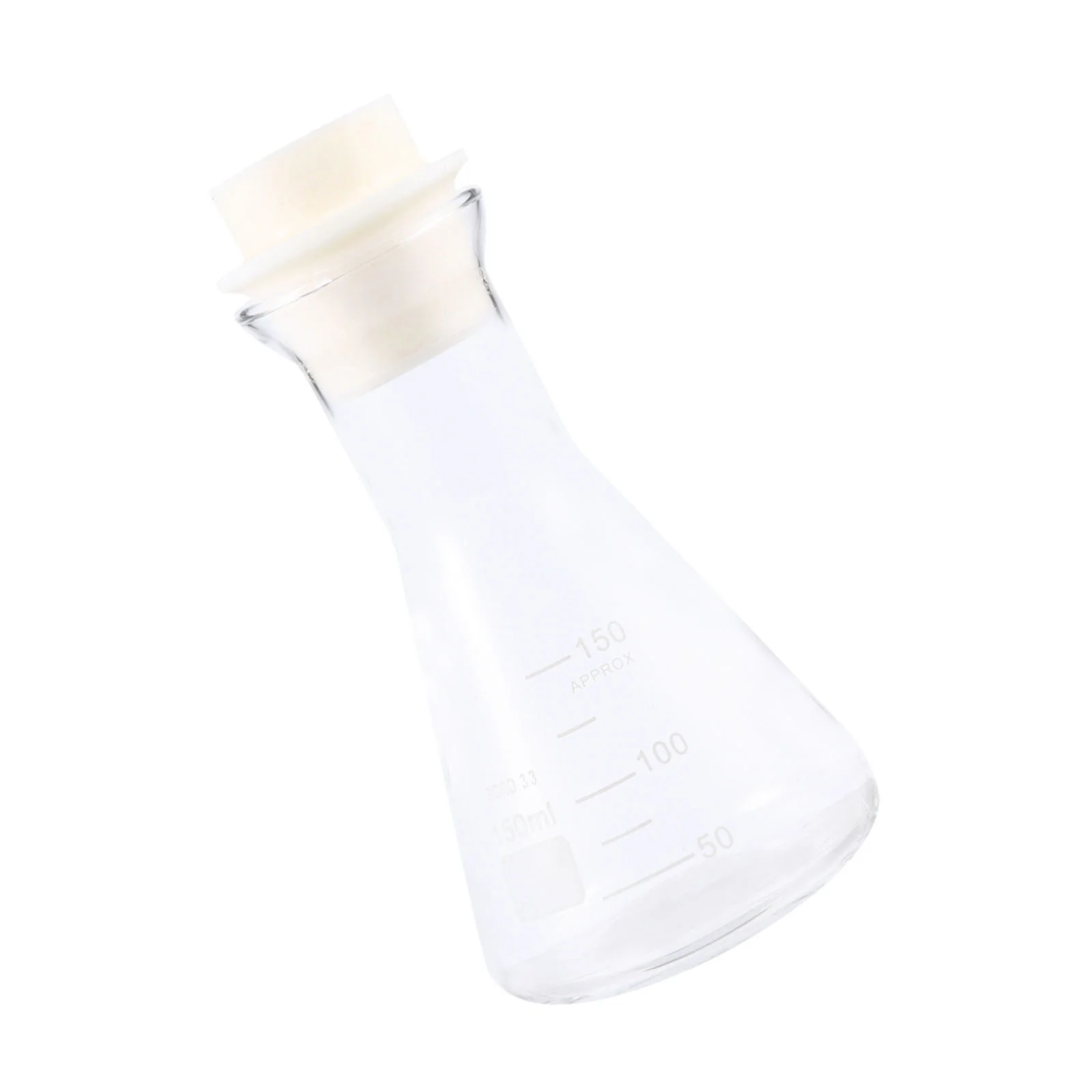 

1Pcs Durable Glass Flask Conical for Chemistry Lab Students Experiments Clear Scale No Bubbles Burrs 50ml Glass Flask