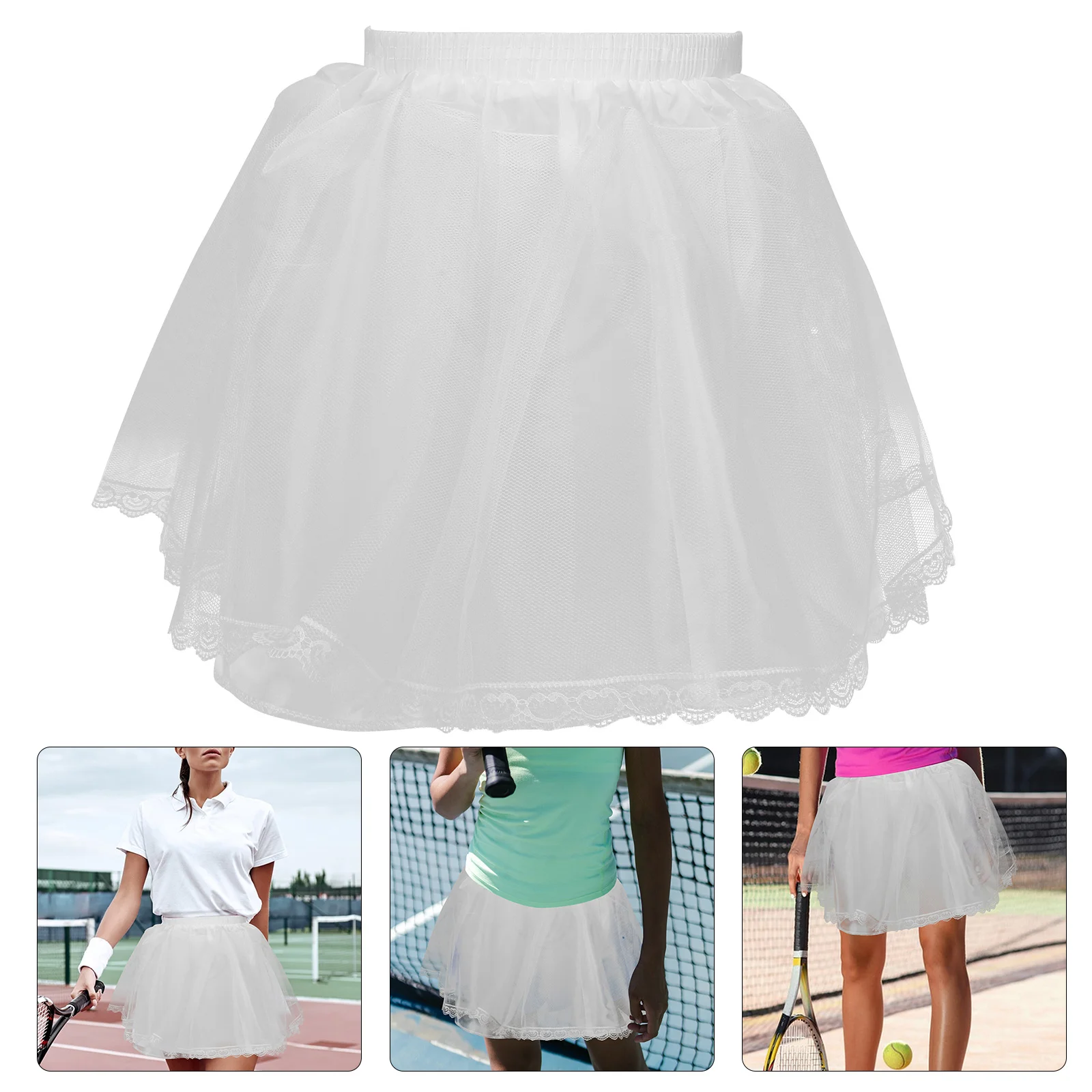 

Pannier Girls Petticoat Crinoline Skirt For Underskirt Decorative Kid Short Dress