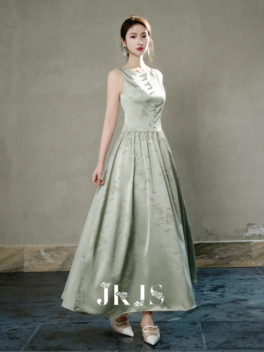 

New Chinese Sle Unique Beautiful Embroidered k Patterned JKJS Summer Dr Women's High Waist A-Line Skirt Dr