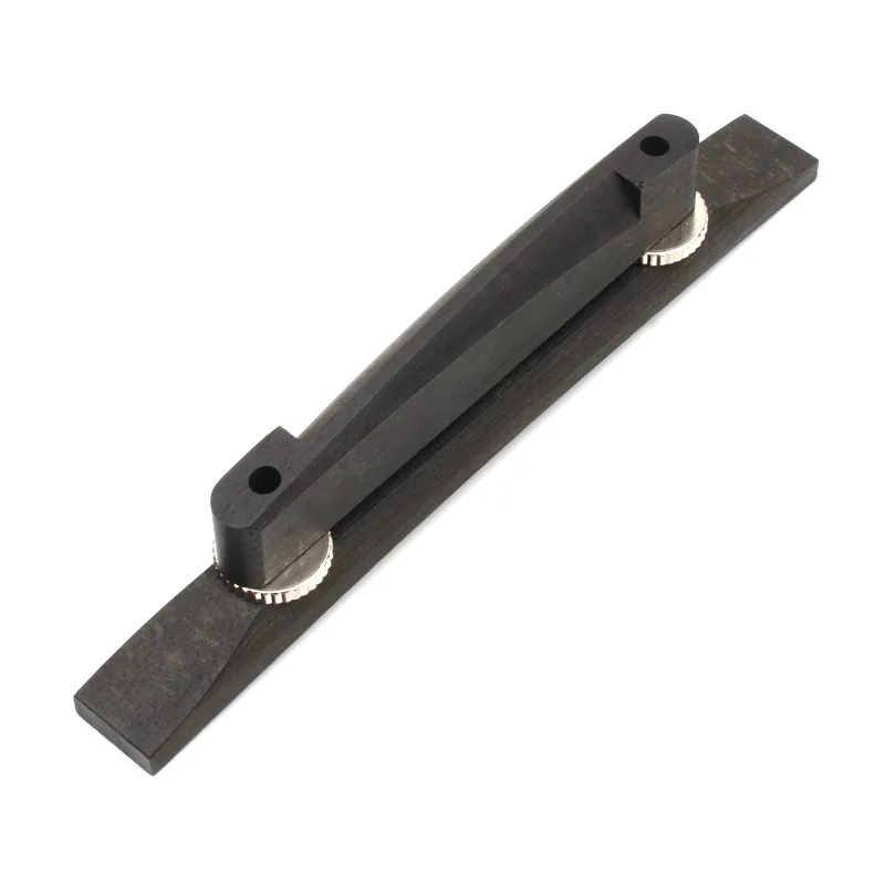 Puente de guitarra bajo de ébano, sillín inferior de madera de ébano macizo, puente de repuesto para guitarra bajo, piezas y accesorios para guitarra jazz