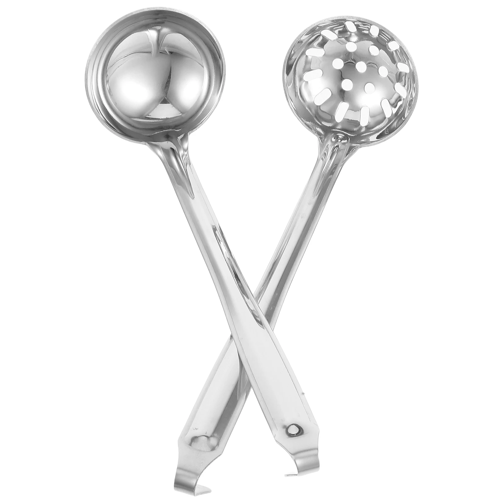 

2pcs Stainless For Serving Small Long Soup Soup Ladle Ladle Spoon Nonslip Handle Kitchen Stainless Steel Cooking Spoon Utensil