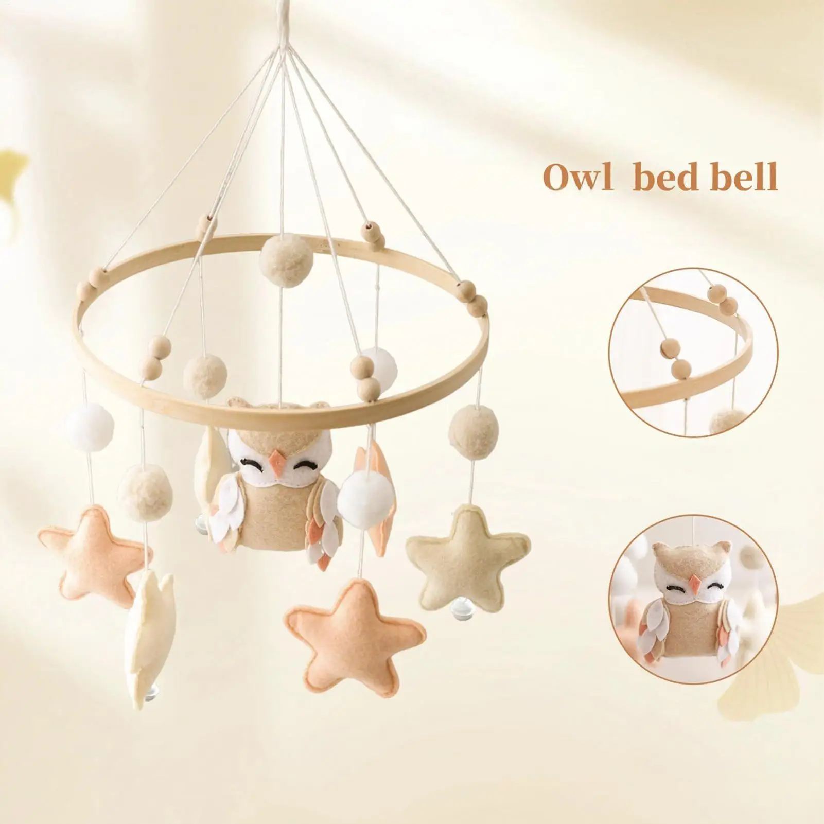 โทรศัพท์มือถือสําหรับเปล Felt แบบพกพาสําหรับทารก Soft Sensory เครื่องนอนเล่นอุปกรณ์เสริมสําหรับ Girl Boy Room Home Nursery ตกแต่งห้องนอน