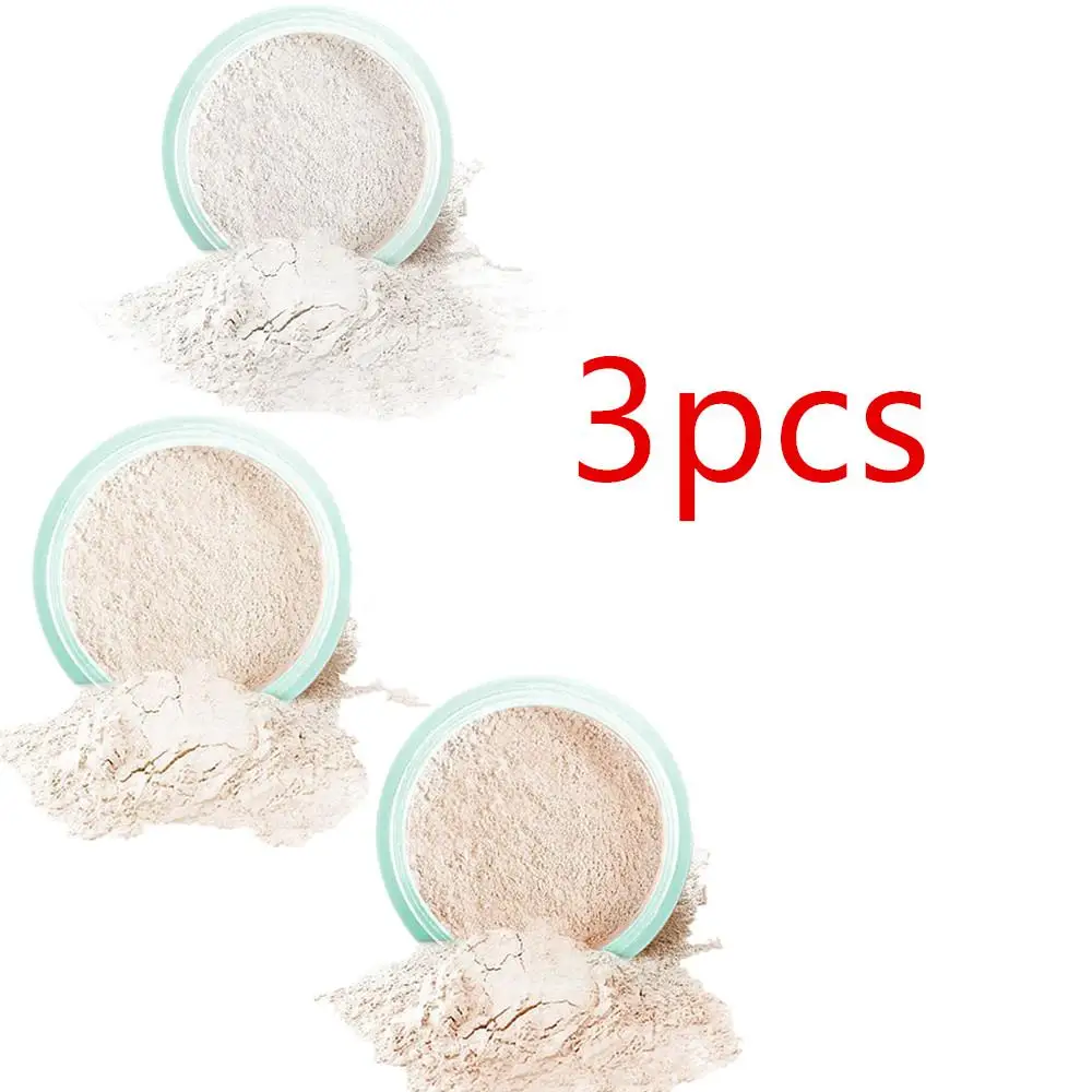 3pcs Waterproof Oil Control Loose Powder Makeup Setting Finish Powder Face Makeup Brighten Skin Makeup Face Powder