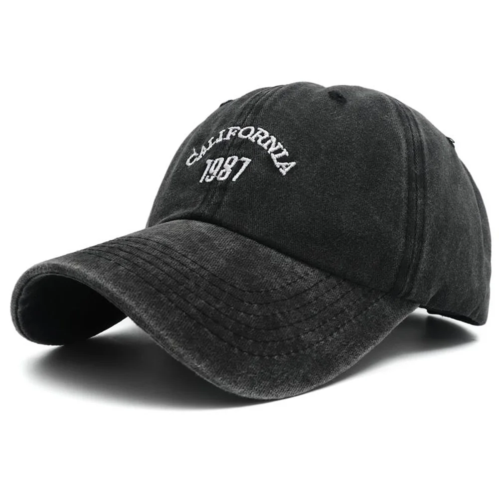 2023 nowa czapka z haftem w stylu Vintage 1987 Hip Hop regulowana czarna bawełniana tata czapki dla mężczyzn Gorras Hombre Beisbol