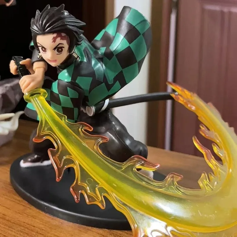 16.5cm kimetsu no yaiba anime periféricos batalha série kamado tanjirou figura ornamentos de mesa coleção brinquedo presentes para amigos