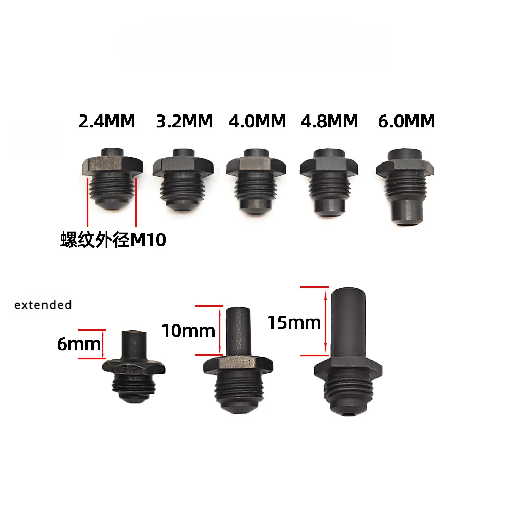 Pneumatic 3.2/4.0mm Vertical Rivet Accessories Nozzle Core Pulling Nozzle Lengthened 4.8