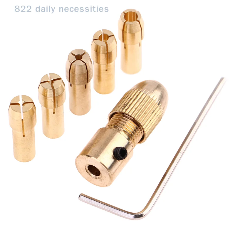 

convenient7pcs/set Brass Collet For Mini Rotary Electric Motor Shaft Drill Chuck Bit Tool For 0.5-3.0MM Drill Bit