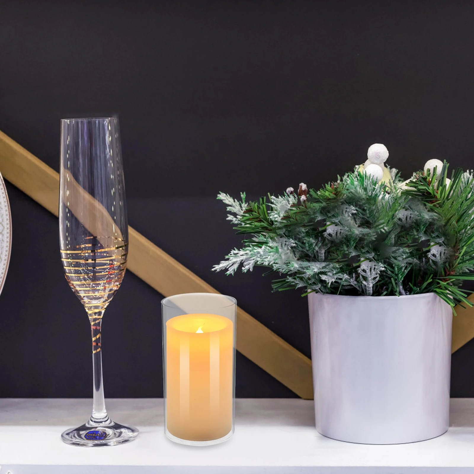 

2Pcs Glass Dome for Transparent Holder Decorative Home Accessory Desktop Cloche Wedding Party Decoration Household Supply