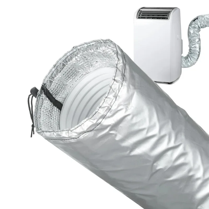 Portable AC Vent Hose Insulation Sleeve with Heat Resistant Properties for Use in Variable Ambient Temperature Environments