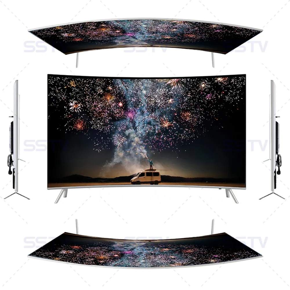 55inch Curved LED Tv Screen Ultra HD 4K Television 55 Inch Smart Tv