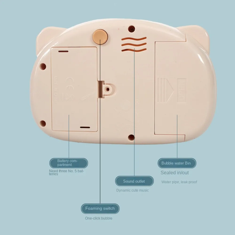 ماكينة فقاعات الأطفال المتينة ماكينة صنع فقاعات الصابون الكرتونية الأوتوماتيكية لعبة خنزير على شكل كاميرا منفاخ فقاعات كرتونية لعبة خارجية