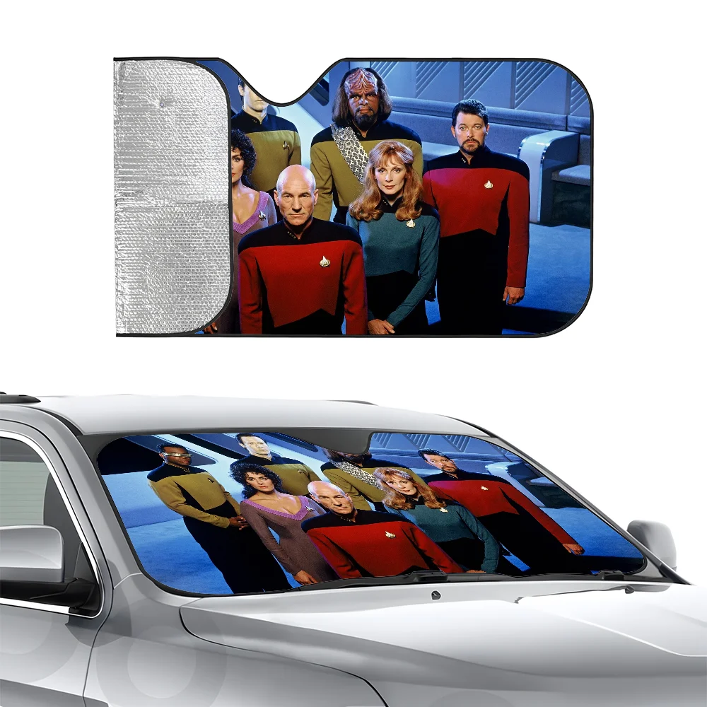S-Star Trek Movie Car Sunshade Curtains Heat-insulating Aluminum FilmReusable Suction Cup Blocks UV Rays Car Sun Visor Protector