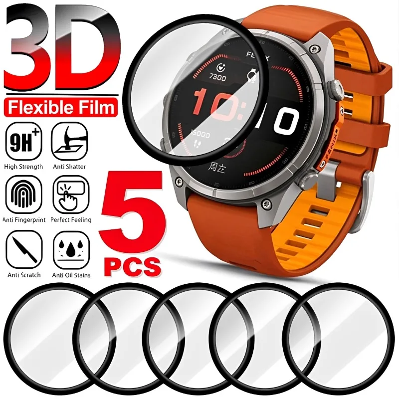 1-5Pcs Screen Protector for Garmin Fenix 9 Pro 47mm 43mm 51mm HD Protective Cover 3D Anti-scratch Watch Film for Fenix 9Pro