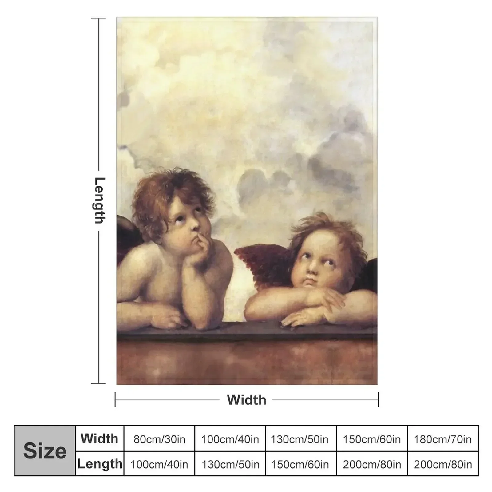 RENAISSANCE ANGELS Winged Cherubs Throw Blanket couch cozy soft plush fuzzy picnic outdoor blanket