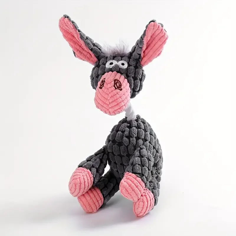 Donkey forma sonoro brinquedo para cão, molar formação, decompress interativo, mordida resistente, brinquedos de pelúcia, Pet fornecimentos